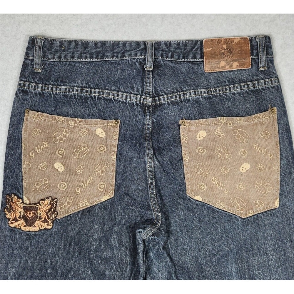 Vintage G-Unit Jeans 34x32 Pants Baggy Loose Hip Hop Rap Streetwear 50 Cent Y2K